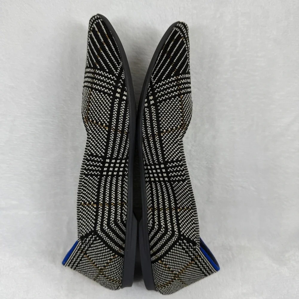 Rothy's The Point in Black Glen Plaid *RETIRED* Size‎ 8.5 RARE